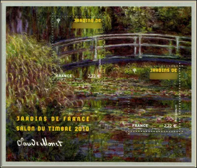 Claude Monet disait de lui qu'il était "Très pratique, ce jardin : [...] mes toiles !" (Complétez les crochets !)