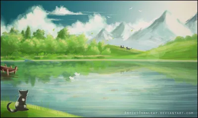 Le soleil décline peu à peu. Vous rentrez enfin au camp après avoir fait le tour de votre territoire. Ton mentor ne t'a pas ménagé et tu es épuisé, mais heureux. Alors que tu te demandes comment s'est déroulée la journée de Nuage de Rafale et de Nuage de Blizzard, tu vois tes deux amis bavarder gaiement près du tas de gibier. Comment réagis-tu ?