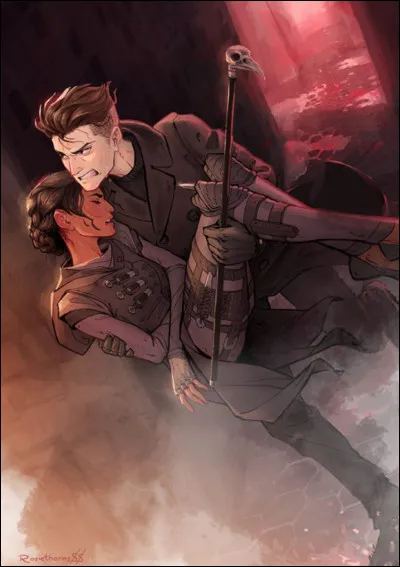 À quel endroit Inej a-t-elle pris un coup de poignard dans le tome 1 ?