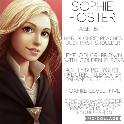 Quel est le second prénom de Sophie Foster ?