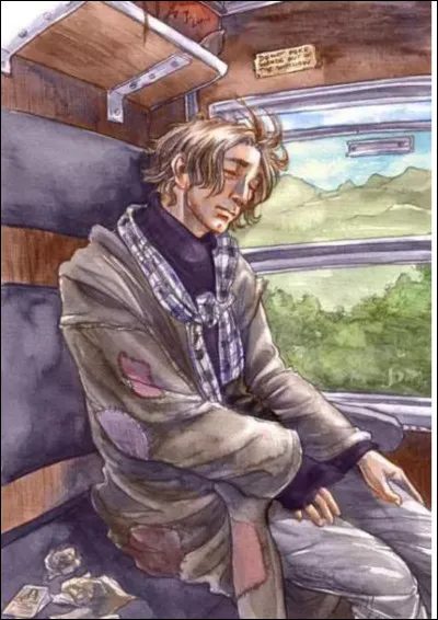 Sur quel homme endormi tombe le golden trio dans « Harry Potter 3 », dans le wagon quasi vide ?