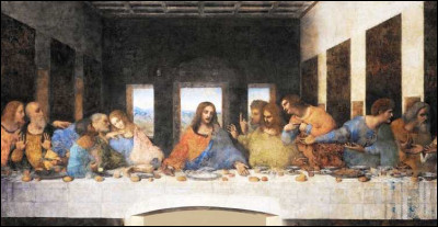 Le dernier repas de Jésus et ses douze apôtres. Pour vous donner un autre indice, nous avons déjà cité le nom de ce peintre dans une autre question. Reste à trouver qui c'est !