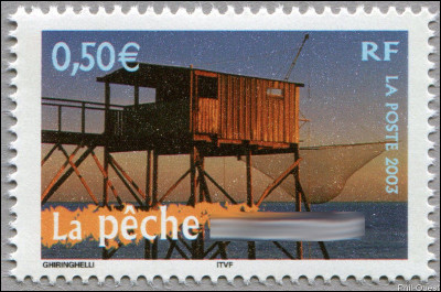 Quel type de pêche présente-t-on sur ce timbre ?