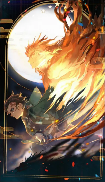 Qui a jeté le katana qu'Akaza a pris dans le ventre ?