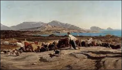 Réputé pour ses paysage provençaux, quel artiste a dépeint cette scène nommée ''Vue de Marseille prise des Aygalades un jour de marché'', en 1853 ?