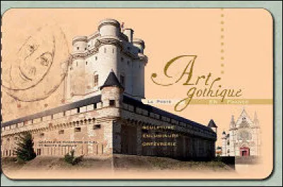 En couverture de ce carnet de timbre dédié à l'art gothique, un détail devrait vous choquer : lequel ?