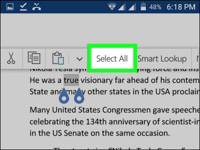 Comment sélectionner un texte sans souris ?