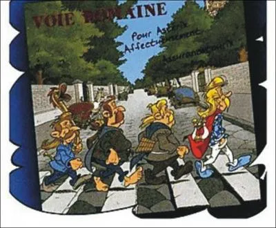 Quels sont les personnages qui parodient les Beatles ici ?