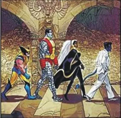 Quels sont les personnages qui parodient les Beatles ici ?