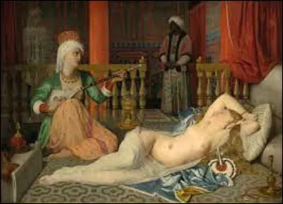 Tableau prénommé ''L'Odalisque à l'esclave'', cette toile fut réalisée en 1839 par un romantique. Qui est l'auteur de cette peinture ?