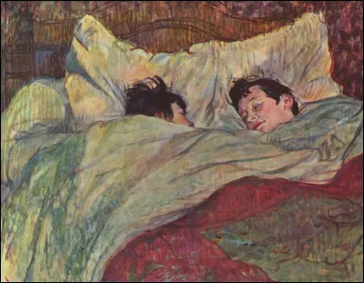Qui a réalisé la toile célèbre "Au Lit" ?