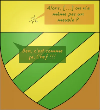Simple et de bon goût, le blason... même si certains s'en plaignent !
[Complétez les crochets sur l'image]