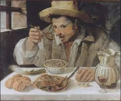 Quel baroque italien a immortalisé ce paysan en train de manger, entre 1580 et 1590, dans ce tableau nommé ''Le Mangeur de haricots'' ou ''Le Mangeur de fèves'' ?