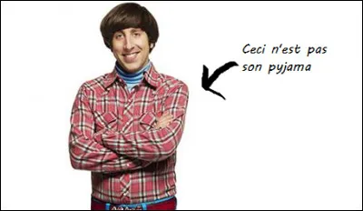 De quelle couleur est le pyjama d'Howard ?