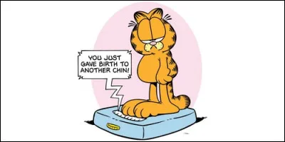 Quand est-ce que Garfield consulte sa balance ?