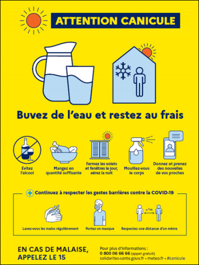 Donne-moi la bonne liste de ce qu'il faut faire pendant une canicule :