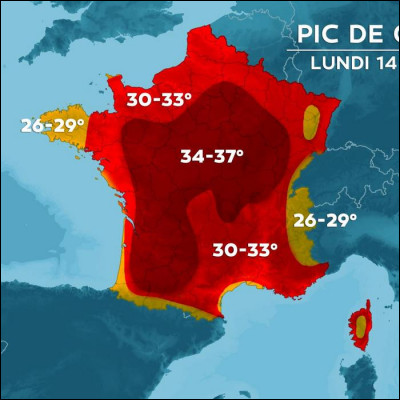 En été 2021, quel a été le record de température en France ?