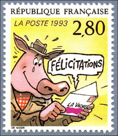 Humour > Quel est l'adresse indiquée sur l'enveloppe adressée au cochon de Johan de Moor ? "La Vache ..." (Complétez !)