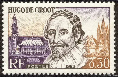 XVIIe s. > Impliqué dans des conflits intra-calvinistes néerlandais, il est condamné à la prison à vie. Il s'en échappe [comment ?] et écrit la plupart de ses grandes uvres en exil [...où ?]