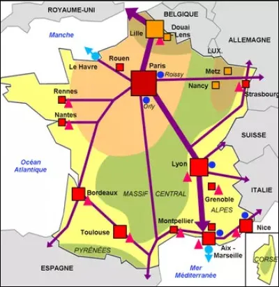 Parmi ces zones, laquelle appelle-t-on le "cur" du territoire ? Autrement dit, l'espace central.