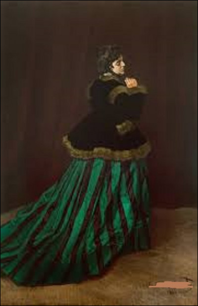 En 1866, quel impressionniste a réalisé ce tableau intitulé ''La Femme à la robe verte'' ?