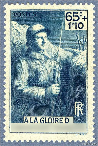 Ce timbre de 1938 est "À la gloire..."