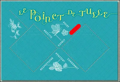 Le point de Tulle, c'est pas d'la tarte non plus ! Voici les 7 points différents détaillés ici. Ah ! Je vois que l'un d'entre eux ne s'est point nommé : quel [...] personnage ! (Complétez !)