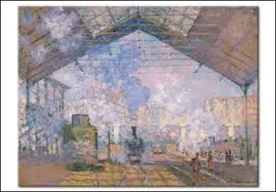 Quelle gare Claude Monet représente-t-il sur ce tableau datant de 1877 ?