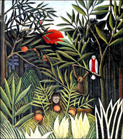 Quel peintre est l'auteur de ce tableau, intitulé : ''Singes et perroquet dans la forêt vierge'' ?