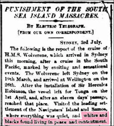Il suffit néanmoins de lire les journaux d'alors pour se rendre compte que, tout de même, ces troubles et agissements étaient rares, tant la populace des lieux "blancs et noirs..." [Complétez !]