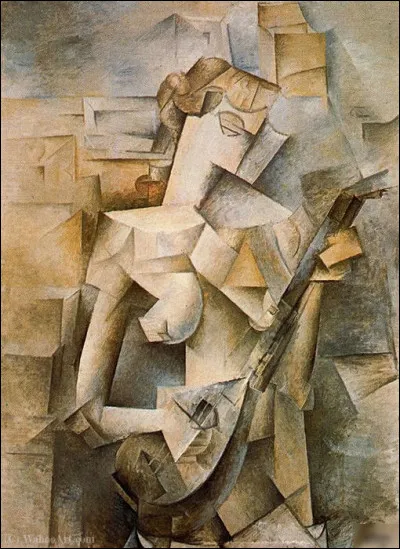 À qui doit-on le tableau cubiste "Femme avec mandoline" ?