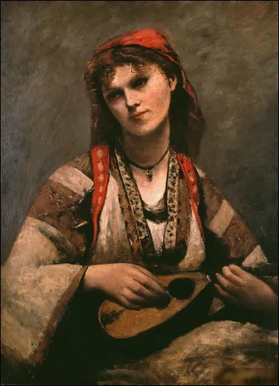 Quel peintre a réalisé le tableau "Jeune femme à la mandoline" ?