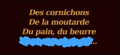 Il faut apporter le plus important : la rime !