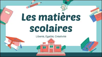 Choisis une matière scolaire.