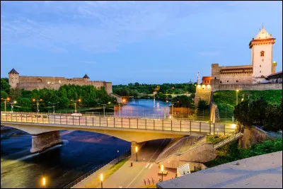 Dans quel pays se trouve la ville de Narva, peuplée de 55 000 habitants ?