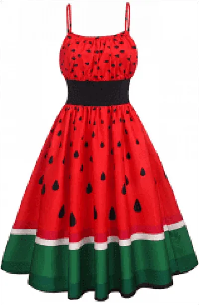 Les fruits s'étendent sur les robes aussi