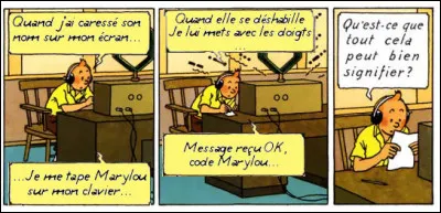 C'est bien de vouloir faire le jeune homme, mais Tintin pourrait quand même nous expliquer... Ah... On me dit "Non !" dans l'oreillette... Ben, de qui est ce s..texte, alors ?