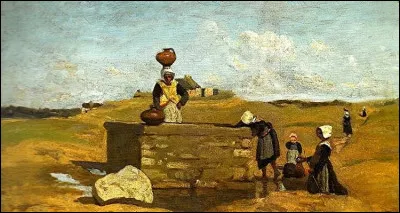 Qui a peint "Les Femmes à la fontaine à l'île de Batz" ?