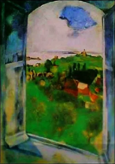 Qui est l'auteur de la toile "Fenêtre sur l'île de Bréhat" ?