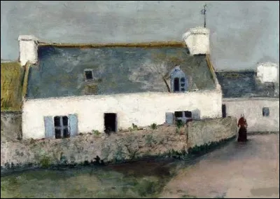 Qui a représenté cette "Ferme à l'île d'Ouessant" ?