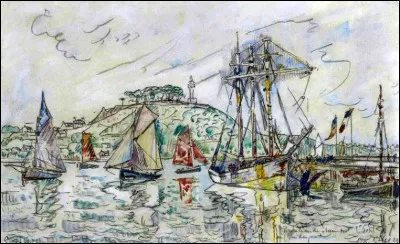 Qui a peint "Brocéliande au port de Paimpol" ?