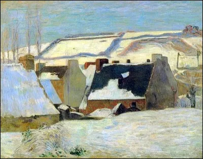 Qui a peint "Le Village breton sous la neige" ?