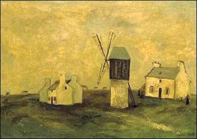Qui est le peintre de ce "Moulin à Ouessant" ?