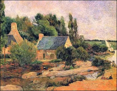 Qui a immortalisé cette scène représentant "Les Lavandières à Pont Aven" ?