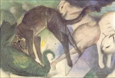 Quel peintre a ralis 'Quatre chats qui jouent' ?