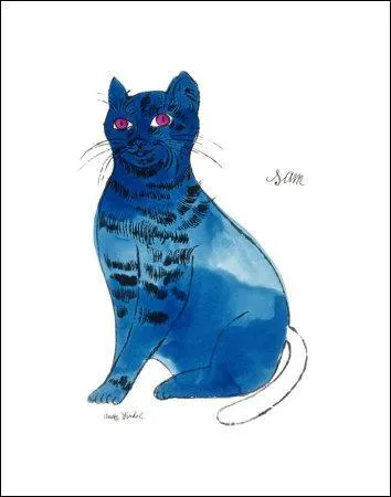 Quel peintre a ralis 'Un petit chat bleu' ?