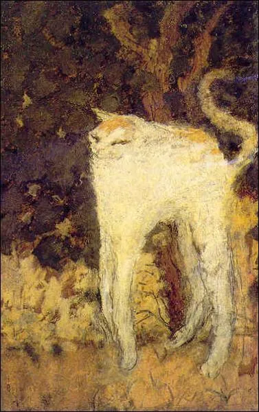 Quel peintre membre du groupe des Nabis a ralis 'Le chat blanc' ?