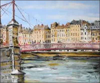 Quelle est la ville dans ce tableau contemporain de Christian Guinet ?