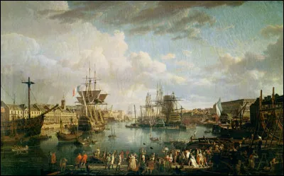 Quel est ce port, peint en 1793 par Jean-François Hue ?