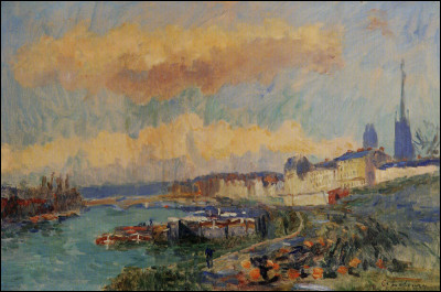 Quelle est la ville dans ce tableau peint en 1900 par Albert Lebourg ?